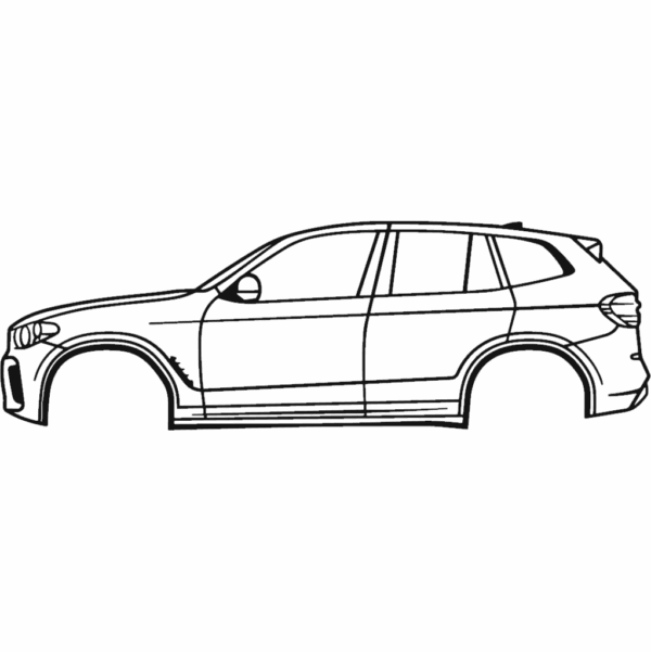 Obraz wycinany z drewna samochodu bmw x3 g01 3rd gen 2018