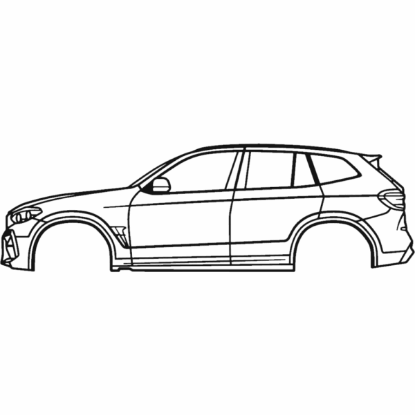 Obraz wycinany z drewna samochodu bmw x3 m g01 3rd gen 2020