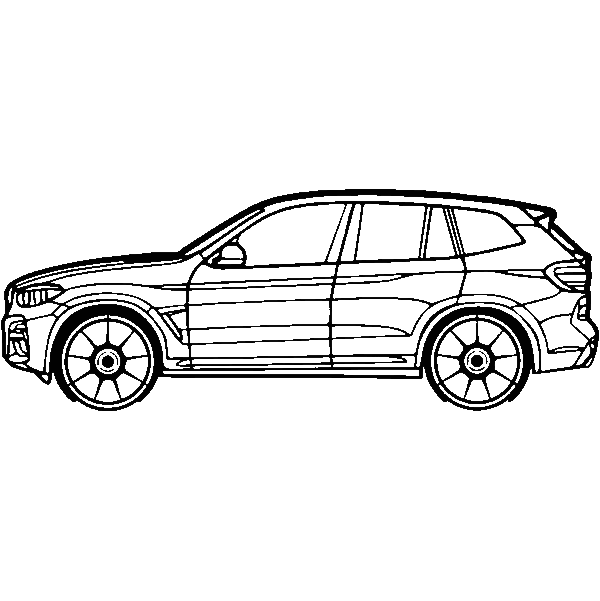 Obraz wycinany z drewna samochodu bmw x3