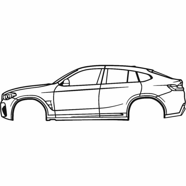 Obraz wycinany z drewna samochodu bmw x4 m g02 2nd gen 2020