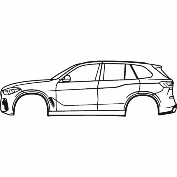 Obraz wycinany z drewna samochodu bmw x5 g05 4th gen 2019