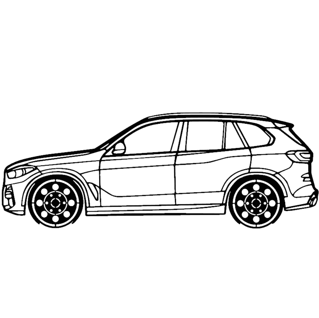 Obraz wycinany z drewna samochodu bmw x5