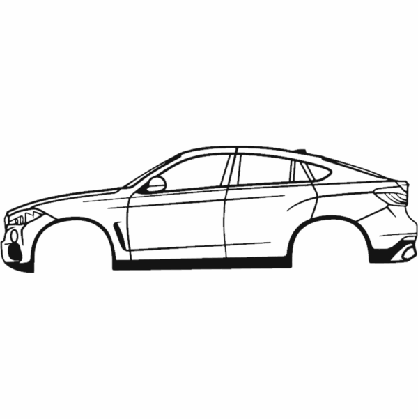 Obraz wycinany z drewna samochodu bmw x6 f16 2nd gen 2015