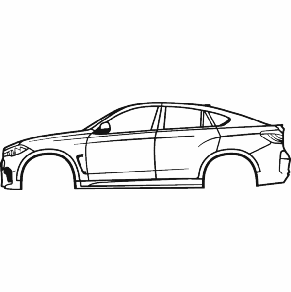 Obraz wycinany z drewna samochodu bmw x6 m f86 2nd gen 2015