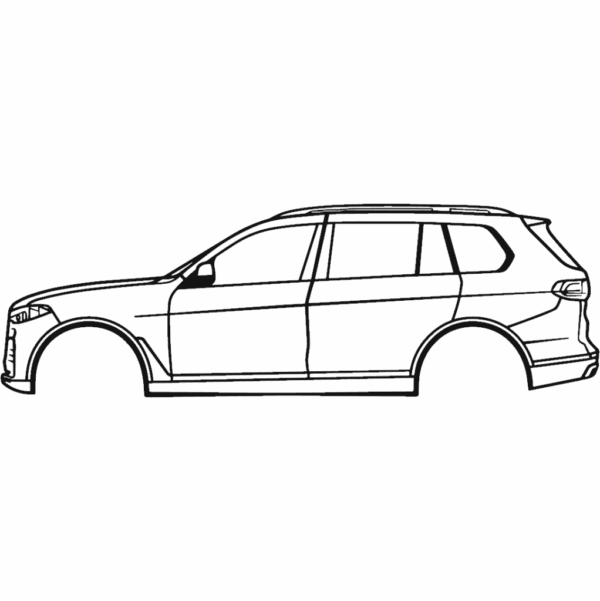 Obraz wycinany z drewna samochodu bmw x7 g07 1st gen 2019