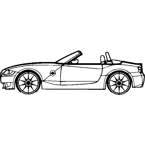 Obraz wycinany z drewna samochodu bmw z4 roadster
