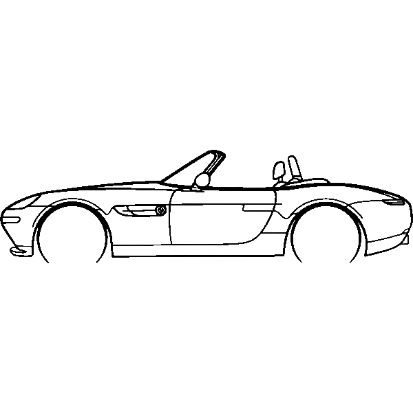 Obraz wycinany z drewna samochodu bmw z8