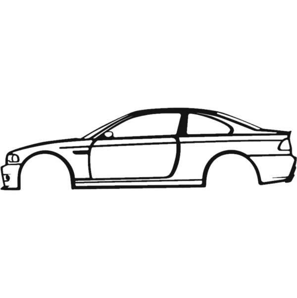 Obraz wycinany z drewna samochodu bmw_e46_m3