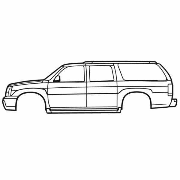 Obraz wycinany z drewna samochodu cadillac esv 2nd gen 2003