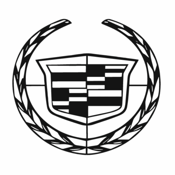 Obraz wycinany z drewna samochodu cadillac logo