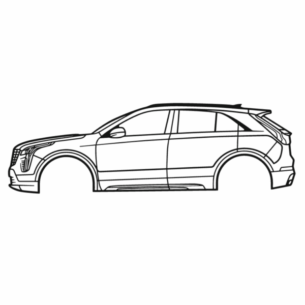Obraz wycinany z drewna samochodu cadillac xt4 1st gen 2019