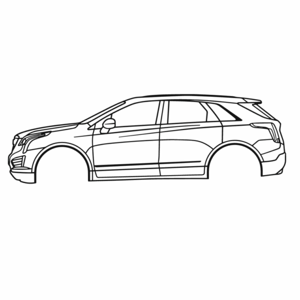 Obraz wycinany z drewna samochodu cadillac xt5 1st gen 2017