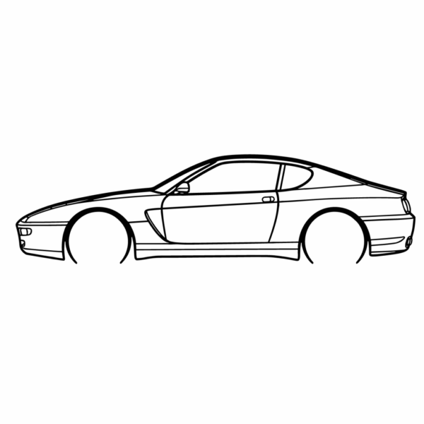 Obraz wycinany z drewna samochodu ferarri 456 gt 1995