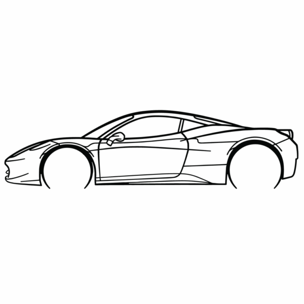 Obraz wycinany z drewna samochodu ferarri 458 italia
