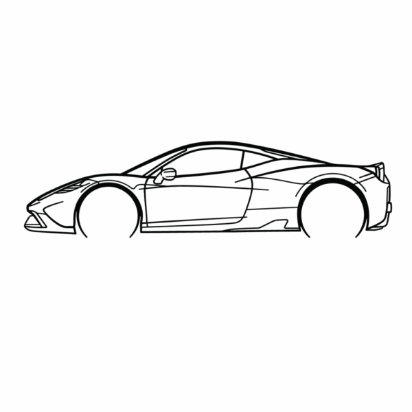Obraz wycinany z drewna samochodu ferarri 458 speciale