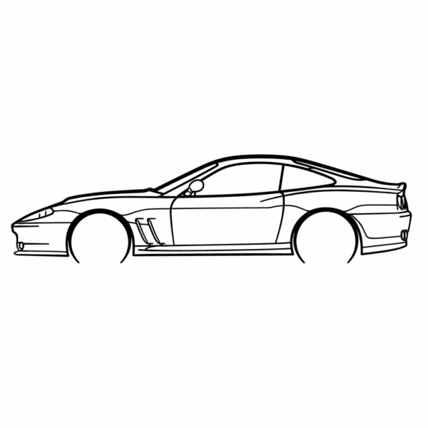 Obraz wycinany z drewna samochodu ferarri 550 maranello
