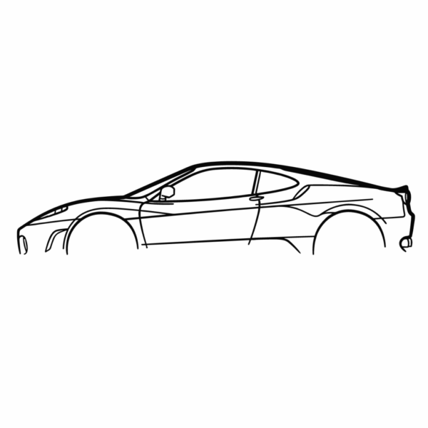 Obraz wycinany z drewna samochodu ferarri f430