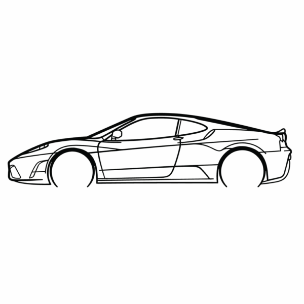 Obraz wycinany z drewna samochodu ferarri f430 scuderia