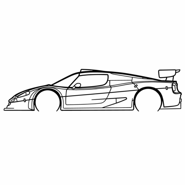 Obraz wycinany z drewna samochodu ferarri f50 gt