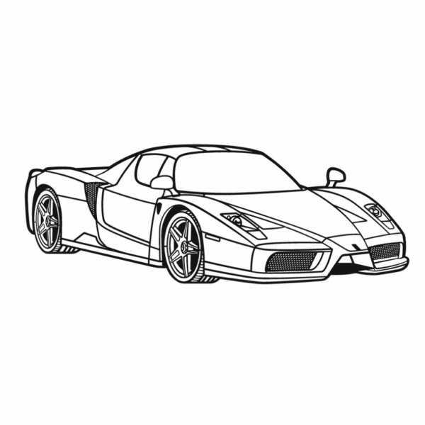 Obraz wycinany z drewna samochodu ferrari 2004 enzo