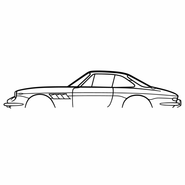 Obraz wycinany z drewna samochodu ferrari 330 gtc