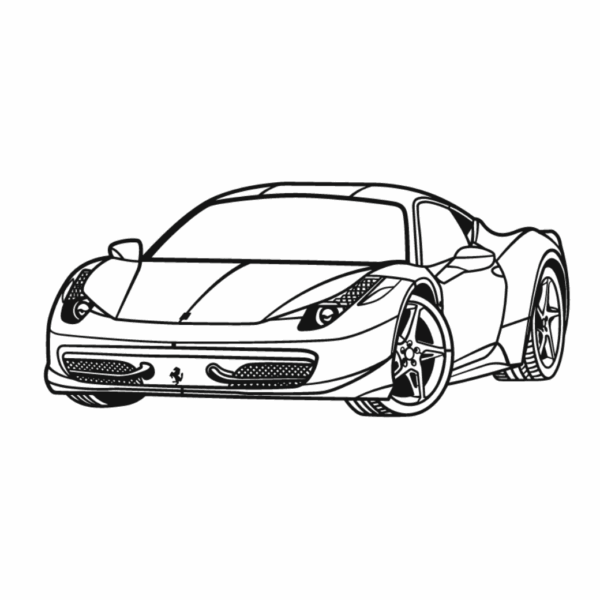Obraz wycinany z drewna samochodu ferrari 458 italia