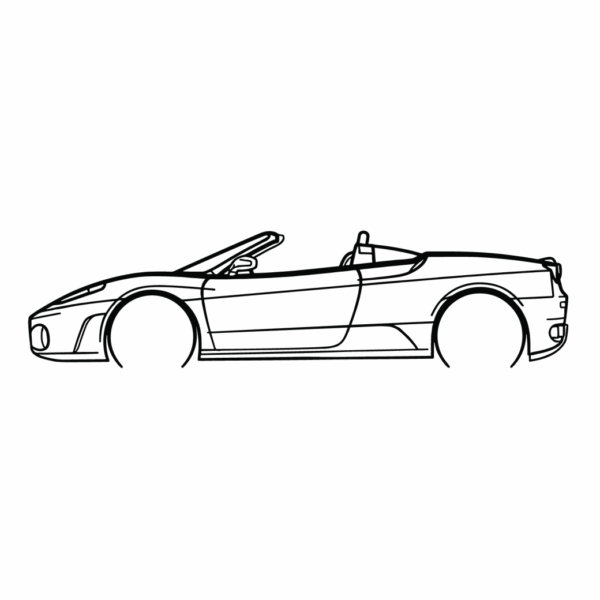 Obraz wycinany z drewna samochodu ferrari f430 spider