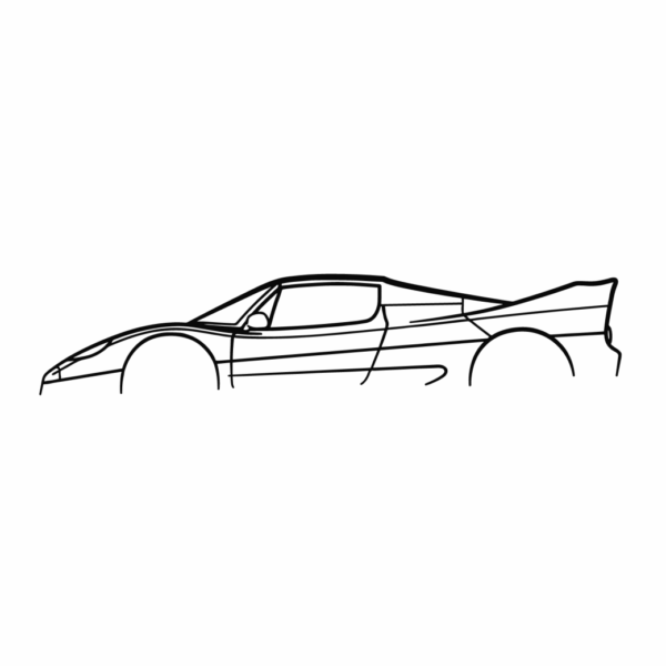 Obraz wycinany z drewna samochodu ferrari f50
