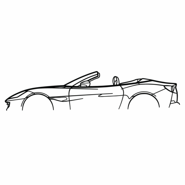 Obraz wycinany z drewna samochodu ferrari portofino top down