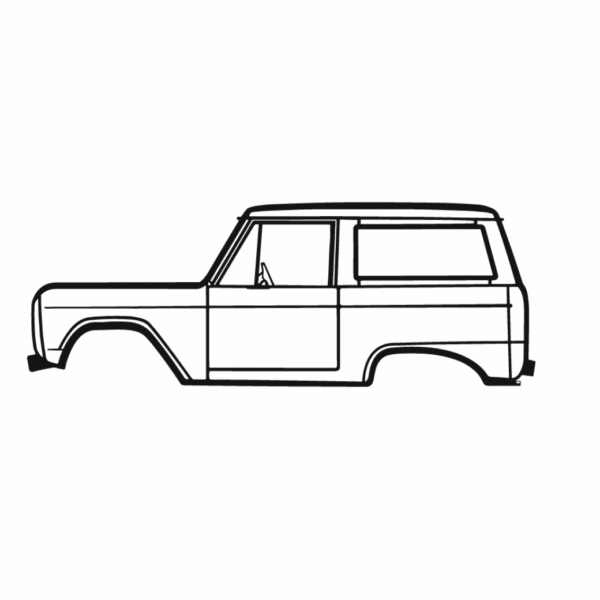 Obraz wycinany z drewna samochodu ford bronco 1972