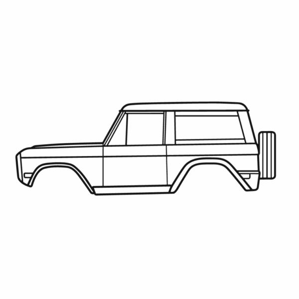 Obraz wycinany z drewna samochodu ford bronco 1975