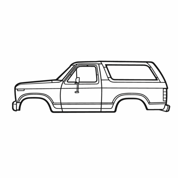 Obraz wycinany z drewna samochodu ford bronco 1983