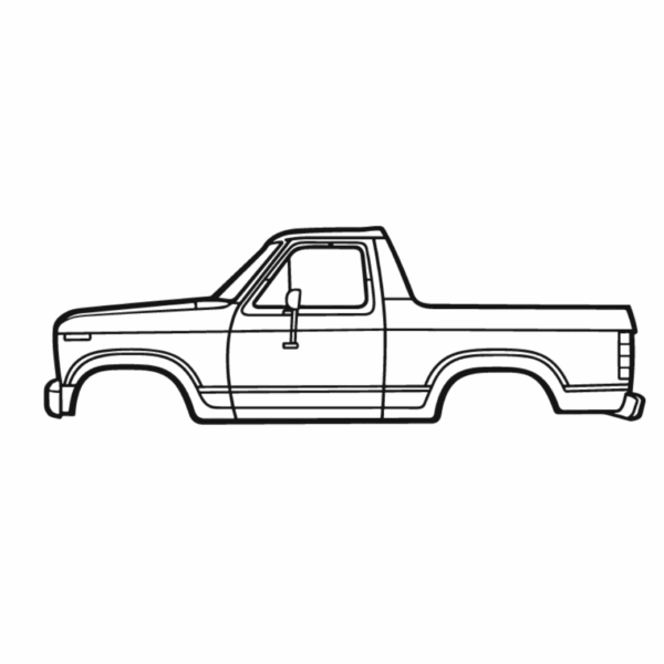 Obraz wycinany z drewna samochodu ford bronco pickup 1983