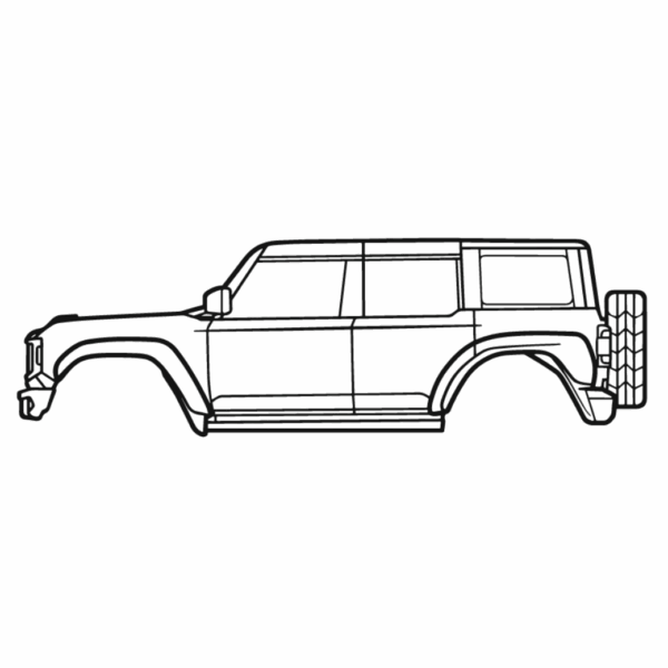 Obraz wycinany z drewna samochodu ford bronco raptor 2022