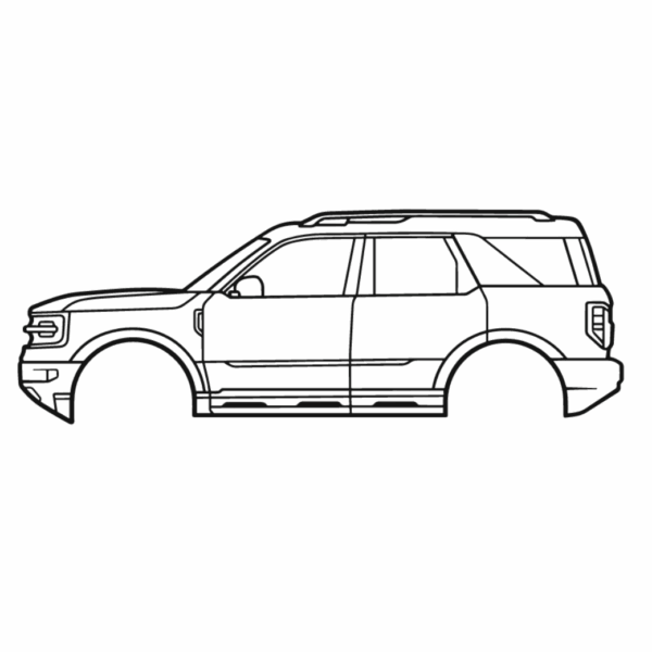 Obraz wycinany z drewna samochodu ford bronco sport 1st gen 2021