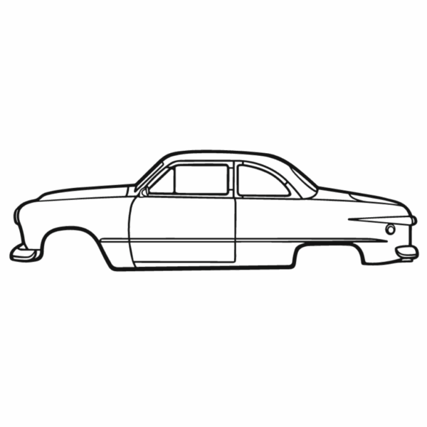 Obraz wycinany z drewna samochodu ford club coupe 1949
