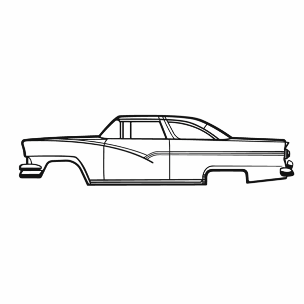 Obraz wycinany z drewna samochodu ford crown victoria 1956