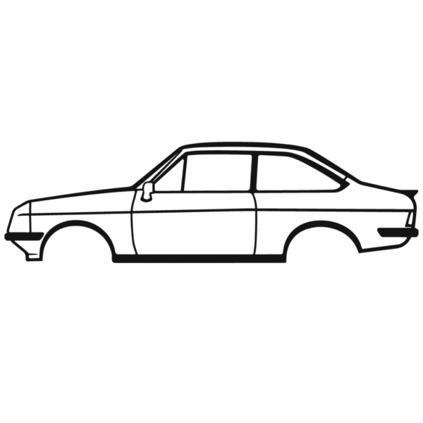 Obraz wycinany z drewna samochodu ford escort mk2 1980