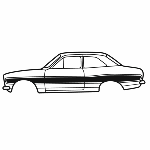 Obraz wycinany z drewna samochodu ford escort rs1600 1973