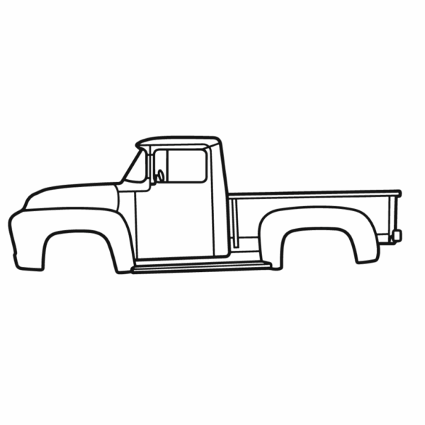 Obraz wycinany z drewna samochodu ford f-100 1956