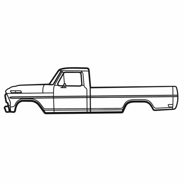Obraz wycinany z drewna samochodu ford f-100 1968