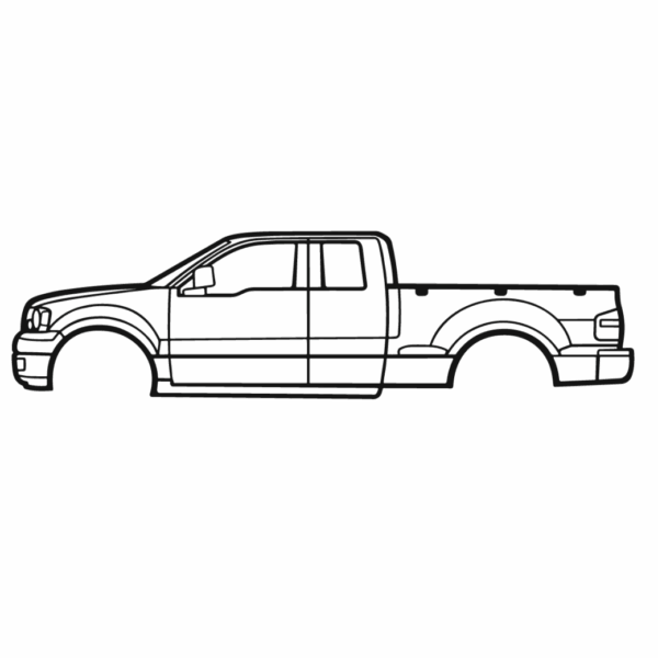 Obraz wycinany z drewna samochodu ford f-150 11th gen 2004