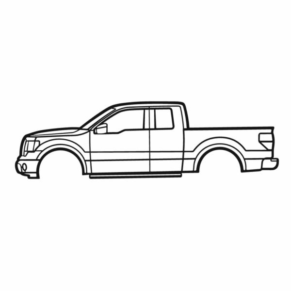 Obraz wycinany z drewna samochodu ford f-150 12th gen 2009