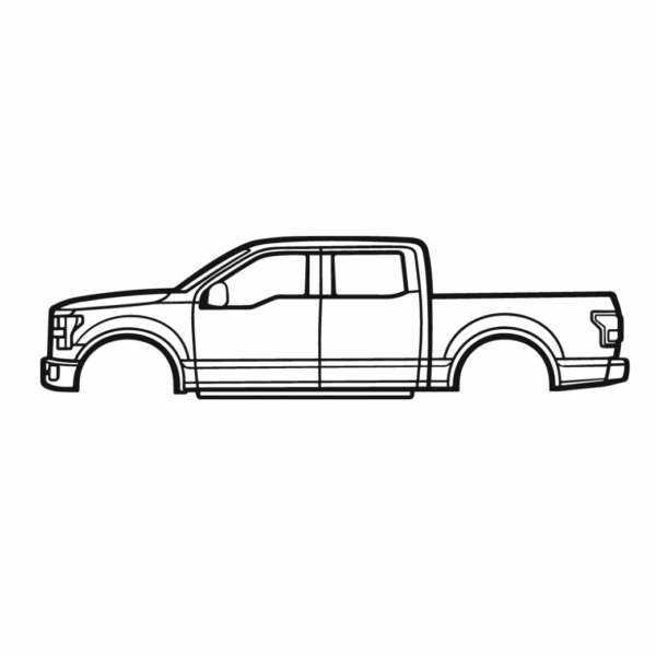 Obraz wycinany z drewna samochodu ford f-150 13th gen 2015