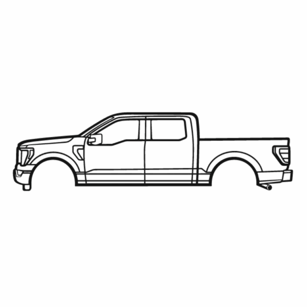 Obraz wycinany z drewna samochodu ford f-150 14th gen 2021