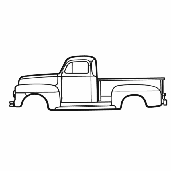Obraz wycinany z drewna samochodu ford f-150 1951