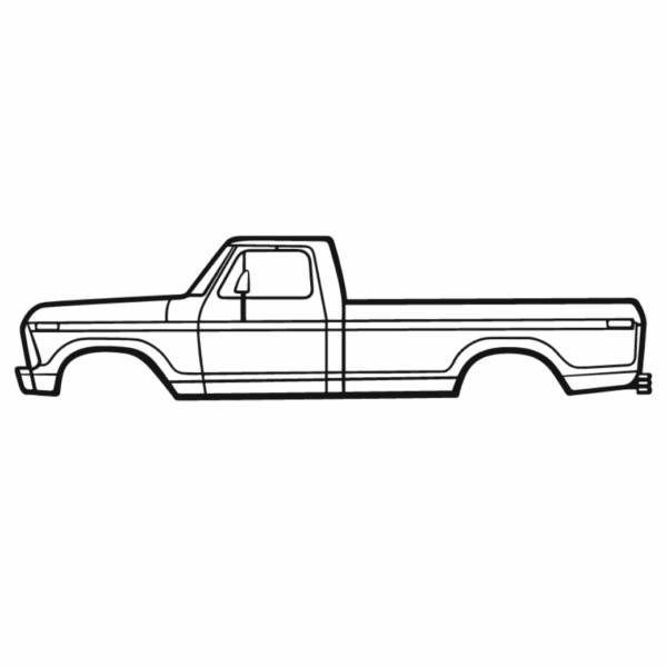 Obraz wycinany z drewna samochodu ford f-150 6th gen 1975