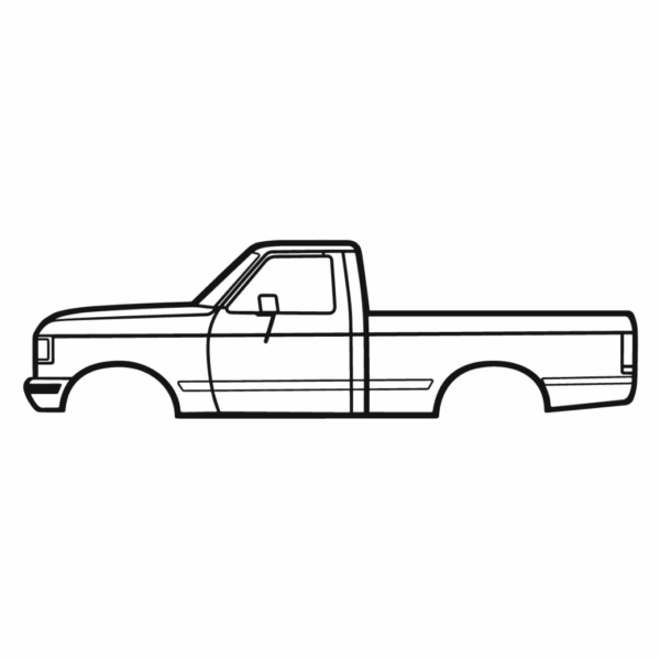 Obraz wycinany z drewna samochodu ford f-150 8th gen 1987