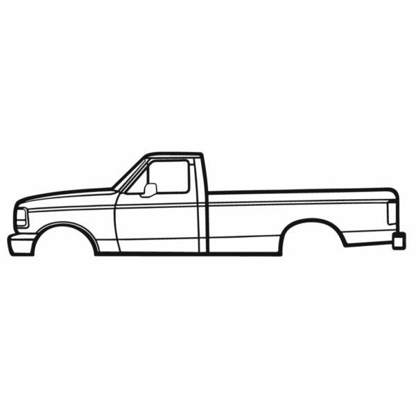 Obraz wycinany z drewna samochodu ford f-150 9th gen 1993