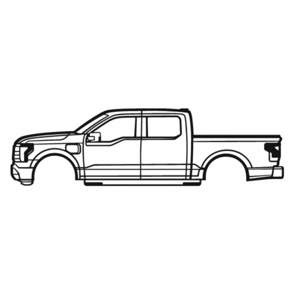 Obraz wycinany z drewna samochodu ford f-150 lightning 2022